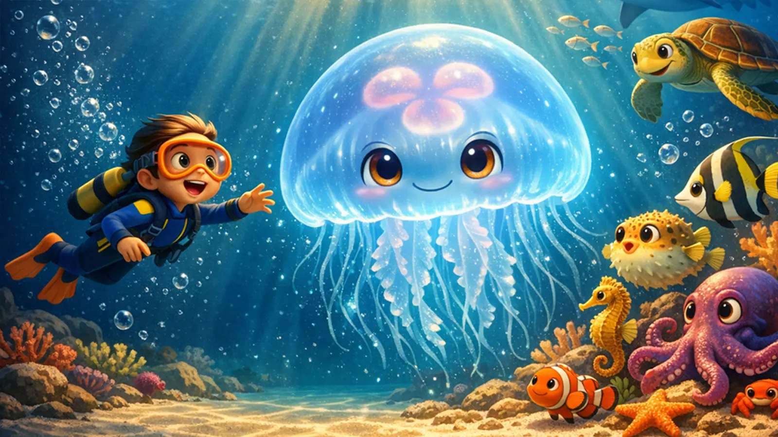 Gameplay screenshot from 100 Sea Animals for Kids